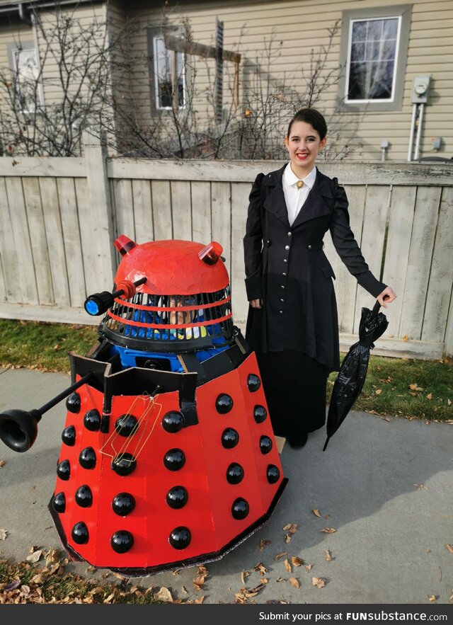 Kids wanted to go as a Dalek and Missy/The Master from Doctor Who this year. (wheelchair