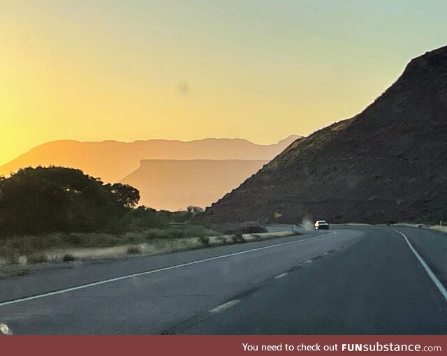 From the passenger seat driving through Utah