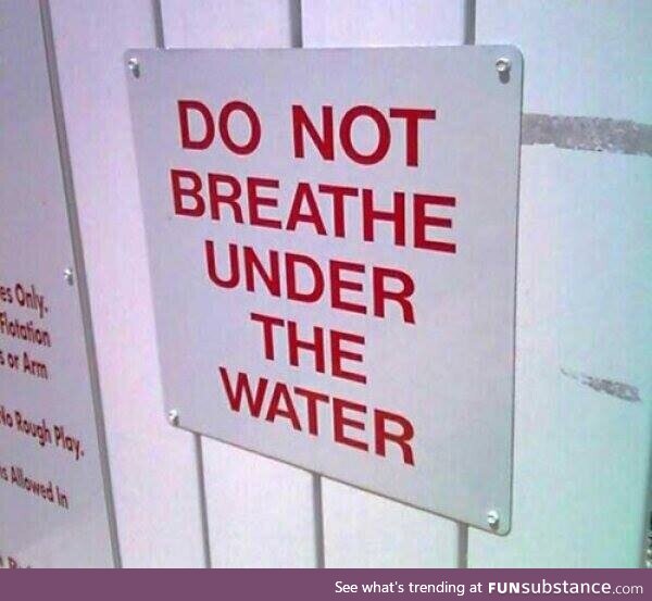 Singaporean condo swimming pool sign...The mind boggles