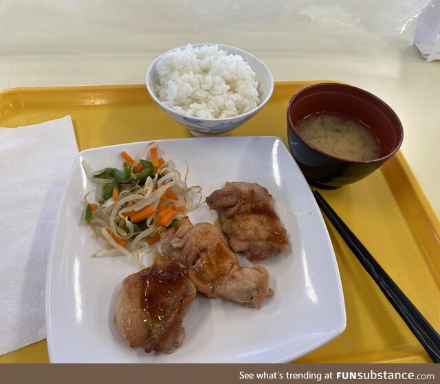 High school lunch in Tokyo