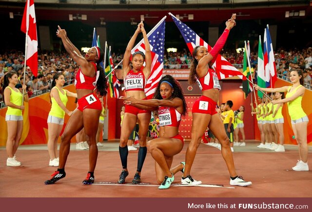 One of the coolest pictures of the Track and Field athletes