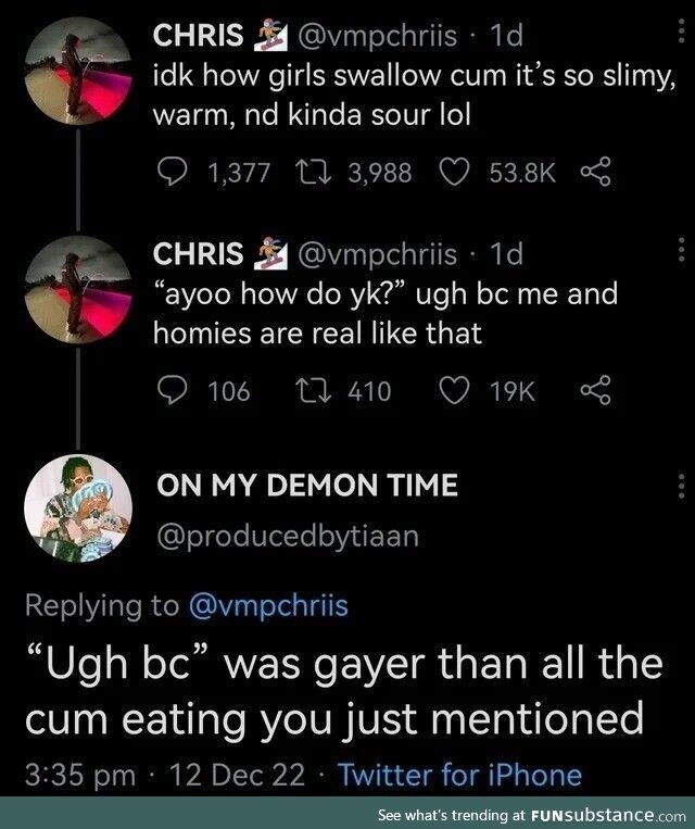 Cum is a good replacement for eggs. Do with this what you will