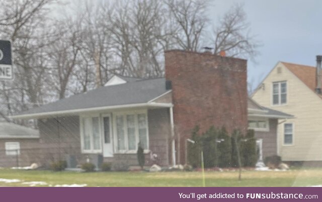 Why does this house have such a comically large chimney