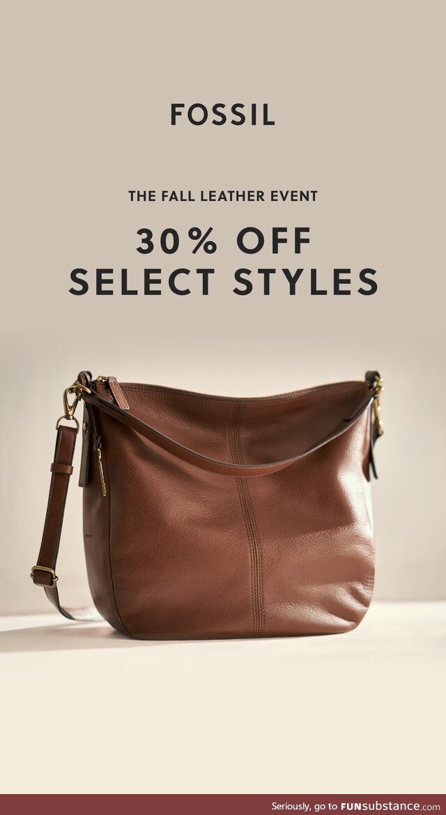 You don't want to miss this fall leather event: Select full-price styles are 30% off for