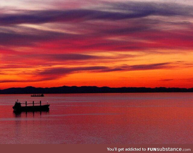 Sunset @ English Bay. Vancouver, BC (no edits)