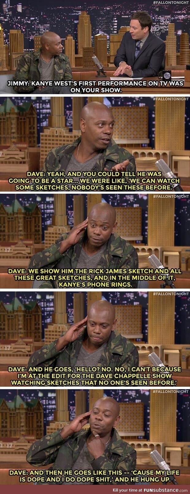 Chapelle describes his first meeting Kanye