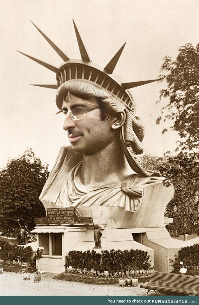 Lady Liberty looking ludicrously likeable. And John Oliver