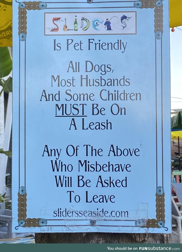 This resteraunt near Fernandina Beach had this sign