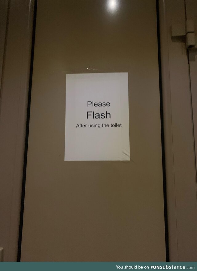 Don’t forget to flash