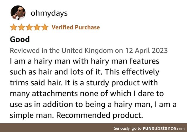 Hairy Man wit Hairy Man Features