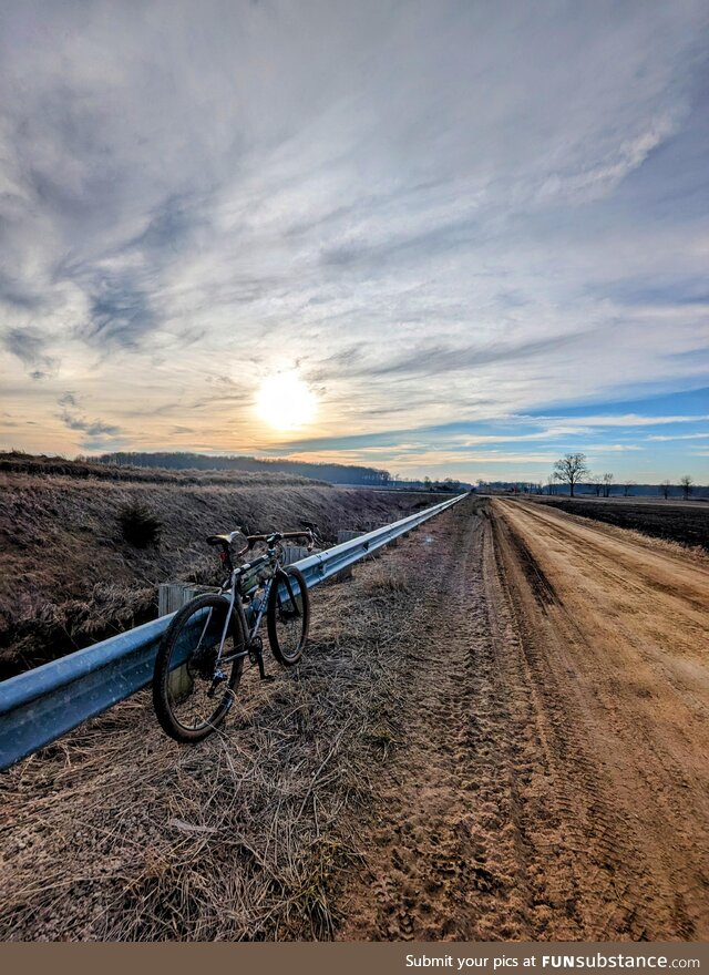 Golden hour on the gravel bike