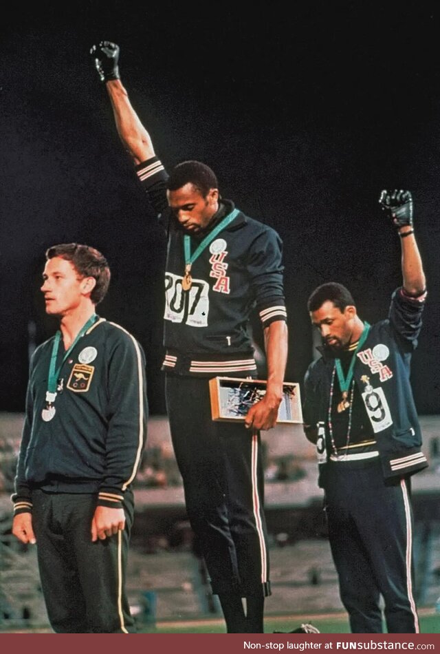 Two American icons, Tommie Smith and Ron Carlos  Mexico 1968