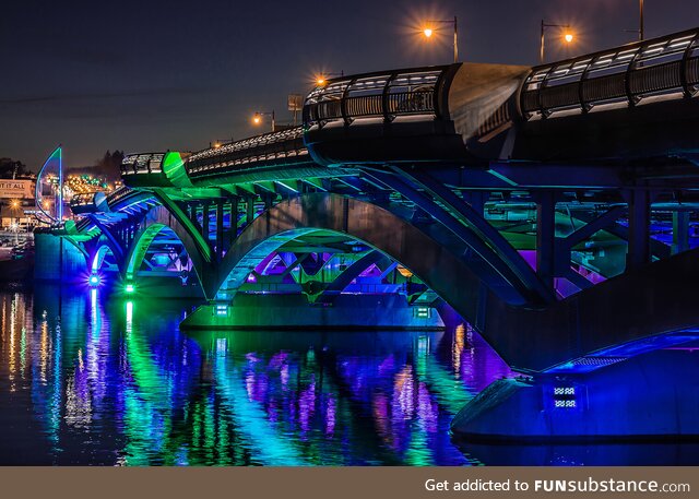 The Kenneth M Burns memorial bridge, connecting Worcester and Shrewsbury, Massachussetts,