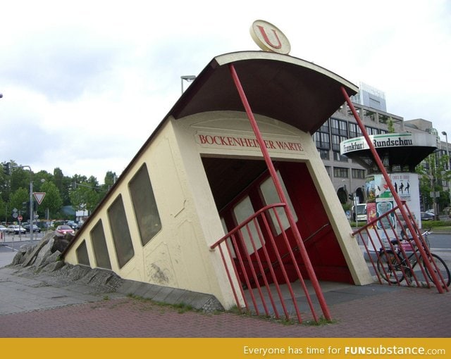 Subway entrance in Frankfurt