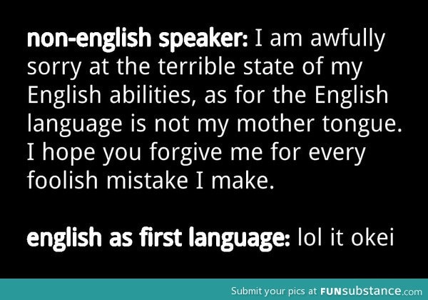 Non-english speakers