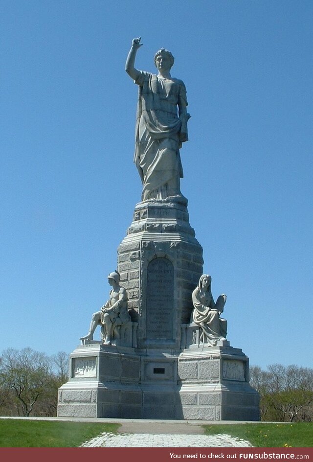 If You're Disappointed by Plymouth Rock Visit the Forefathers Monument Less Than a Mile