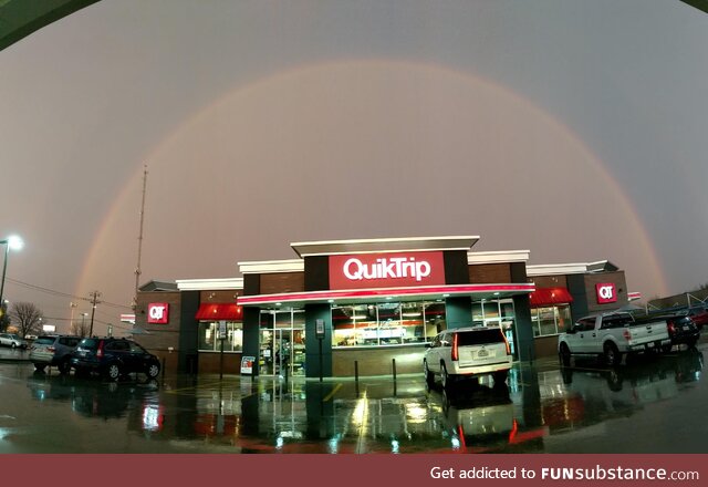 Rainbow over qt