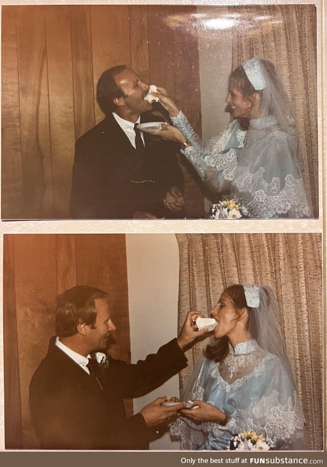 My parents at their wedding in the 80s