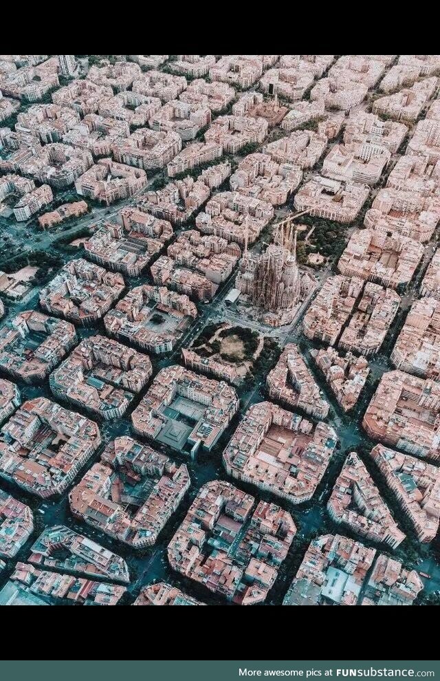 Barcelona, Spain from the sky