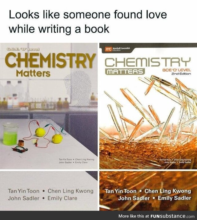 Chemistry matters, especially for these two