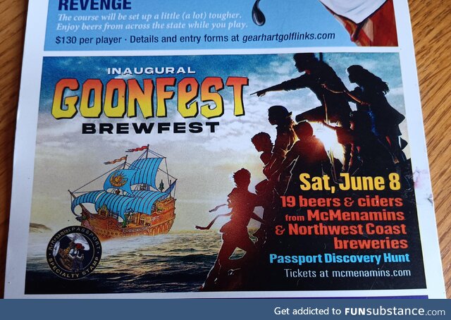 "And we can call Goonies fans 'Gooners'!" ~the creators of this event probably~