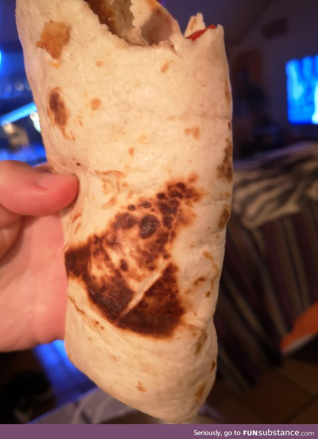 Pulp fiction Patrick on a tortilla