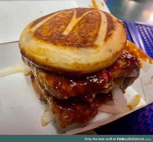 A buddy got a McDonald’s to combine a McGriddle and McRib. The McGribble is born…