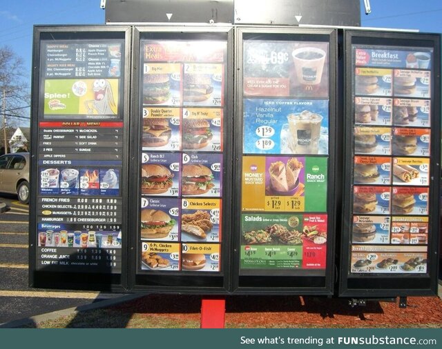 2007 McDonald’s menu