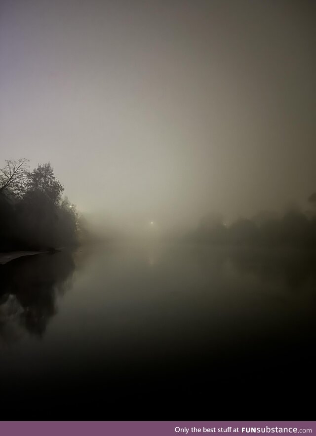 A foggy night