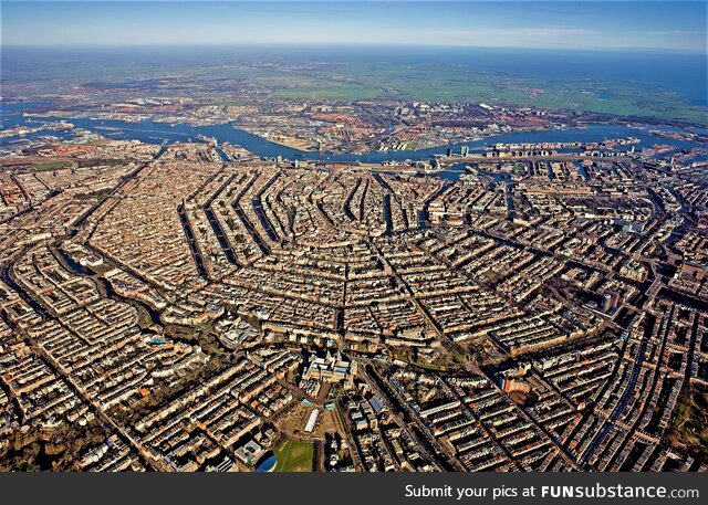 The City of Amsterdam has over 165 canals that connect the city and allow for efficient