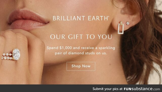 Our gift to you! For a limited time, receive complimentary diamond studs with purchase