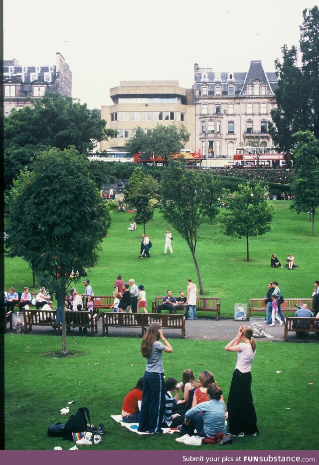 Princess Gardens in Edinburgh, Scotland 2003 (shot on film)