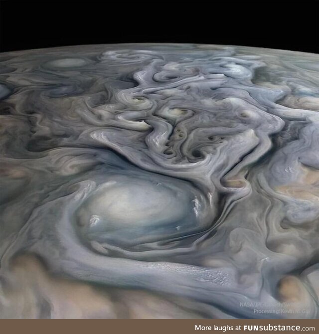 Jupiter's eddies captured by Juno spacecraft