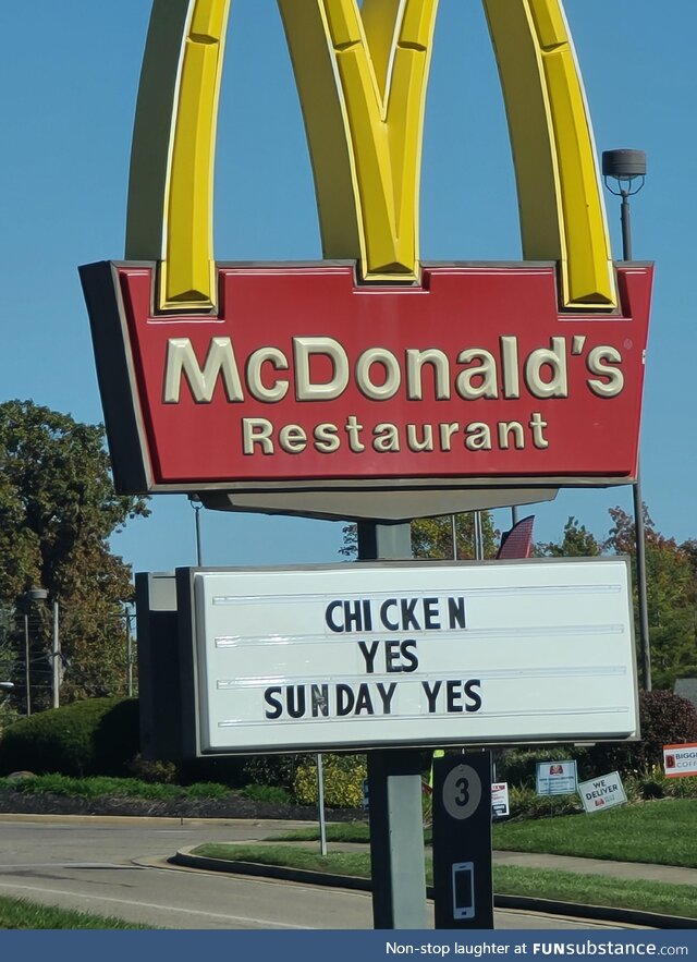 McDonald's throwing shade at Chick-fil-A