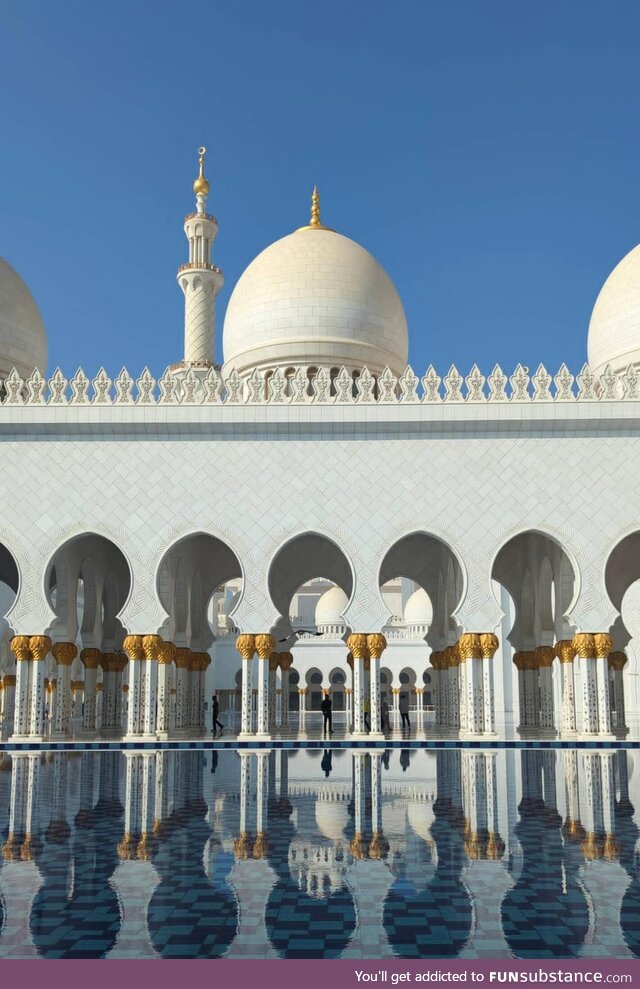 The Sheikh Zayed Grand Mosque in Abu Dhabi is STUNNING! (OC)