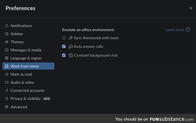 These WFH Slack settings are getting ridiculous