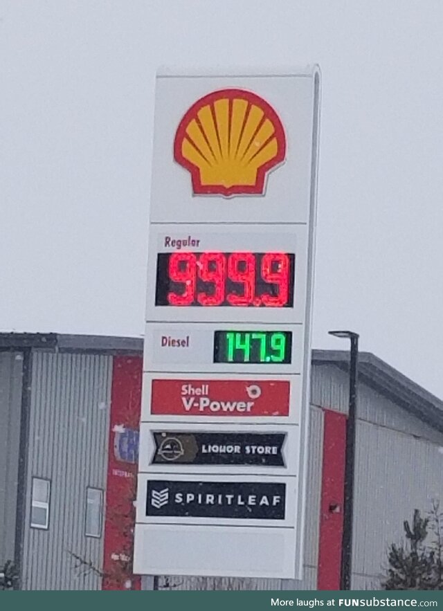 Gas prices really jumped up in Alberta, damn