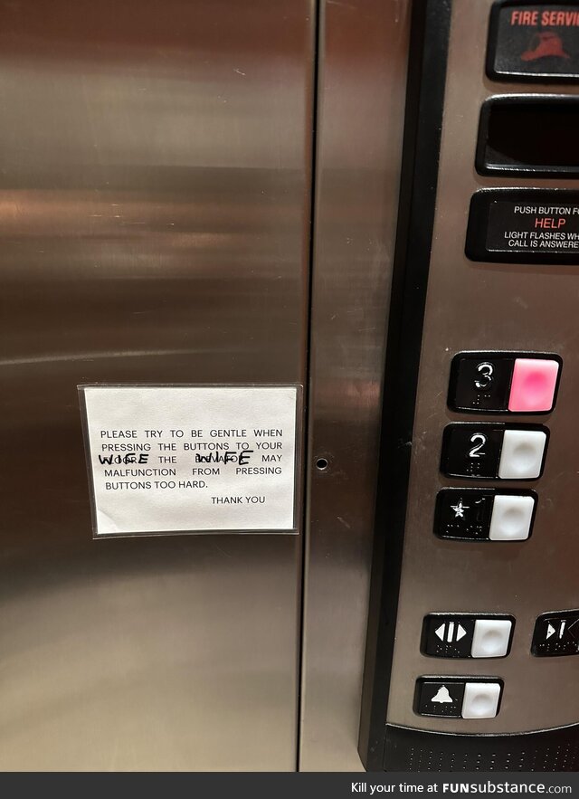 You’re not the only one, elevator