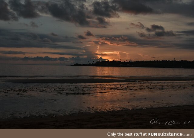 Beautiful sunset in Mumbai city, India