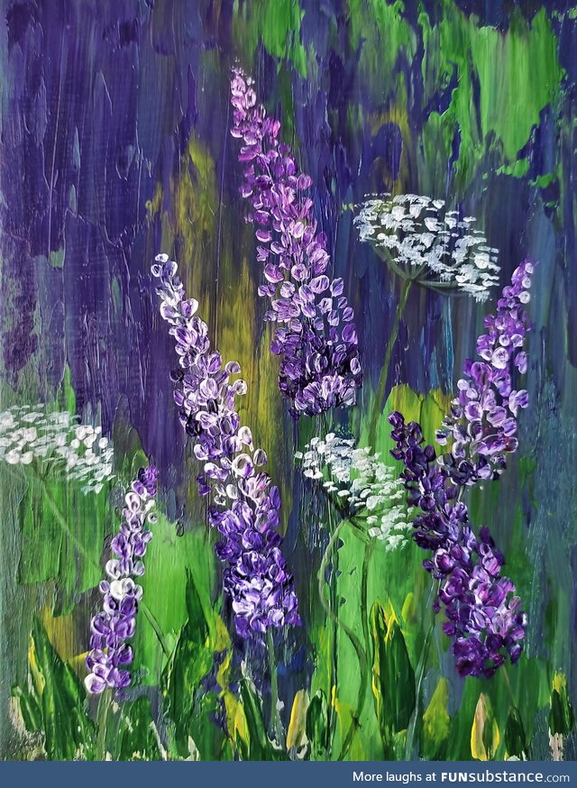 My lavender textured painting. I love working with a palette knife!