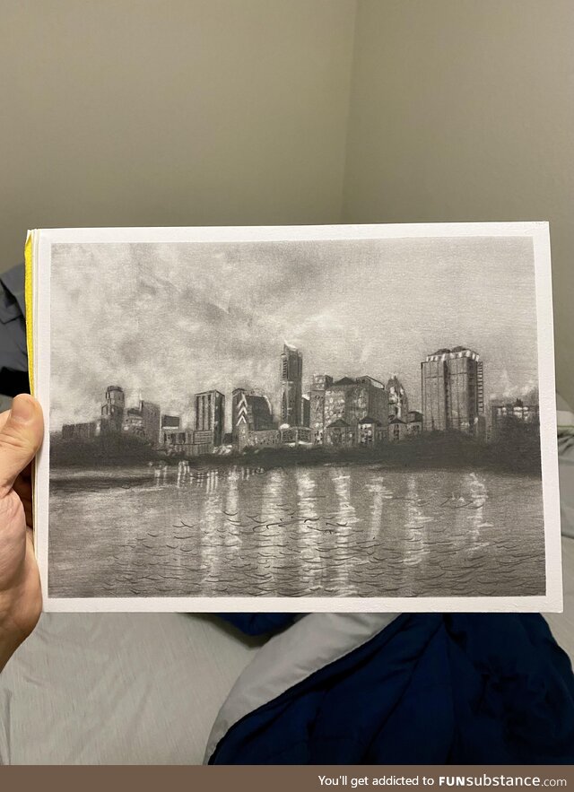 Austin skyline.. Graphite sketch [oc]