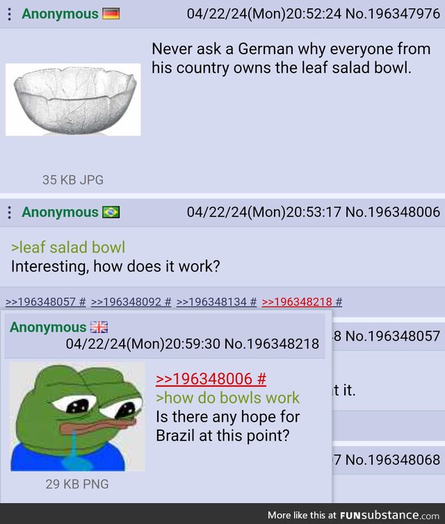 Brazilians eat from coconut bowls