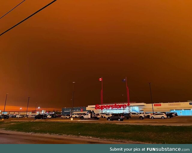 Current State of Alberta Sky due to wildfire (Grande Prairie, AB)