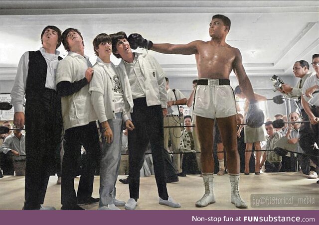 Muhammad Ali and The Beatles in 1964