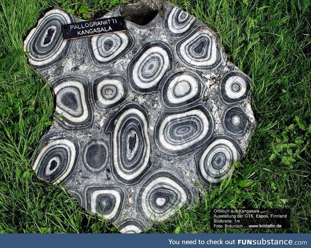 Orbicular granite, one of the world's rarest rocks, formed deep in the mantle of the