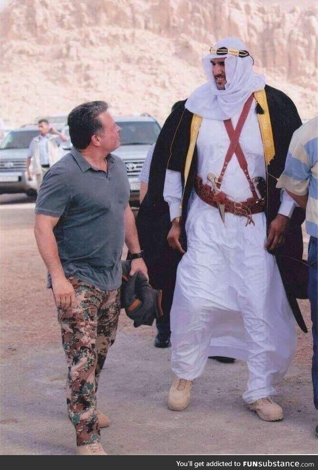 King of Jordan (left) with a tribal leader