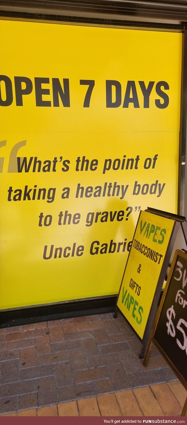 What's the point of taking a healthy body to the grave?