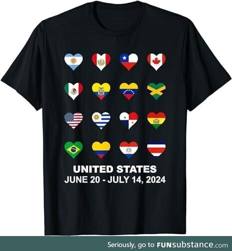 Flag of countries in Copa United States of America 2024 T-Shirt