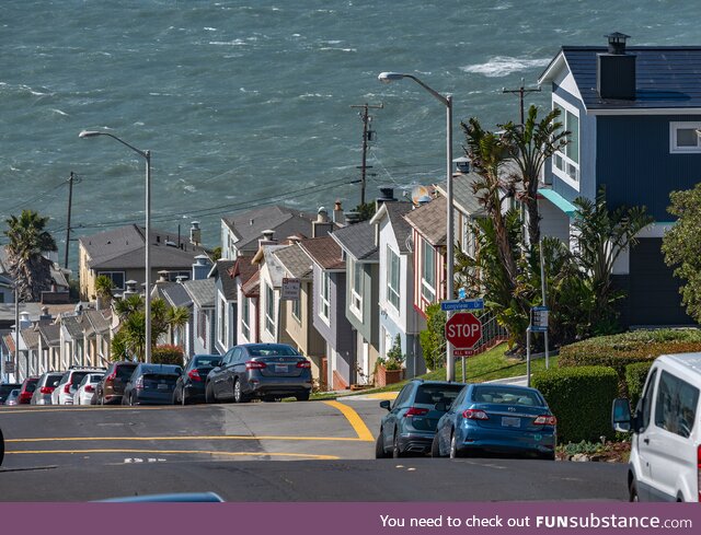 [OC] Bay Area neighborhood looking to the sea