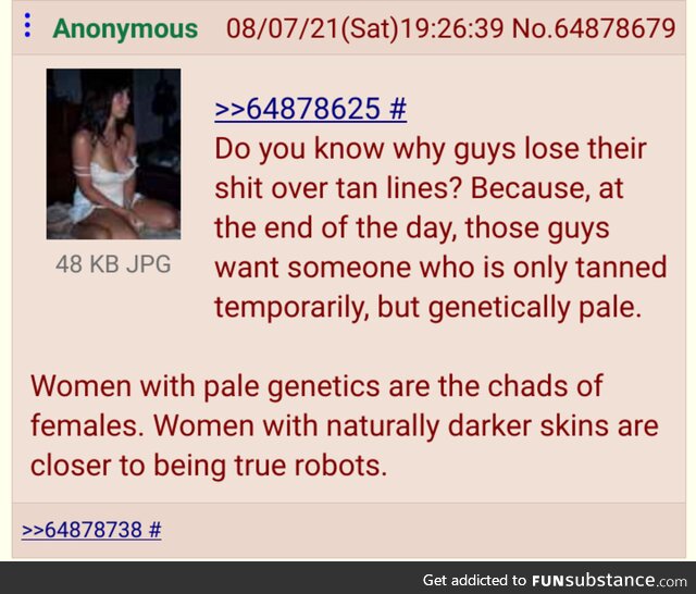 Anon likes what tan lines represent